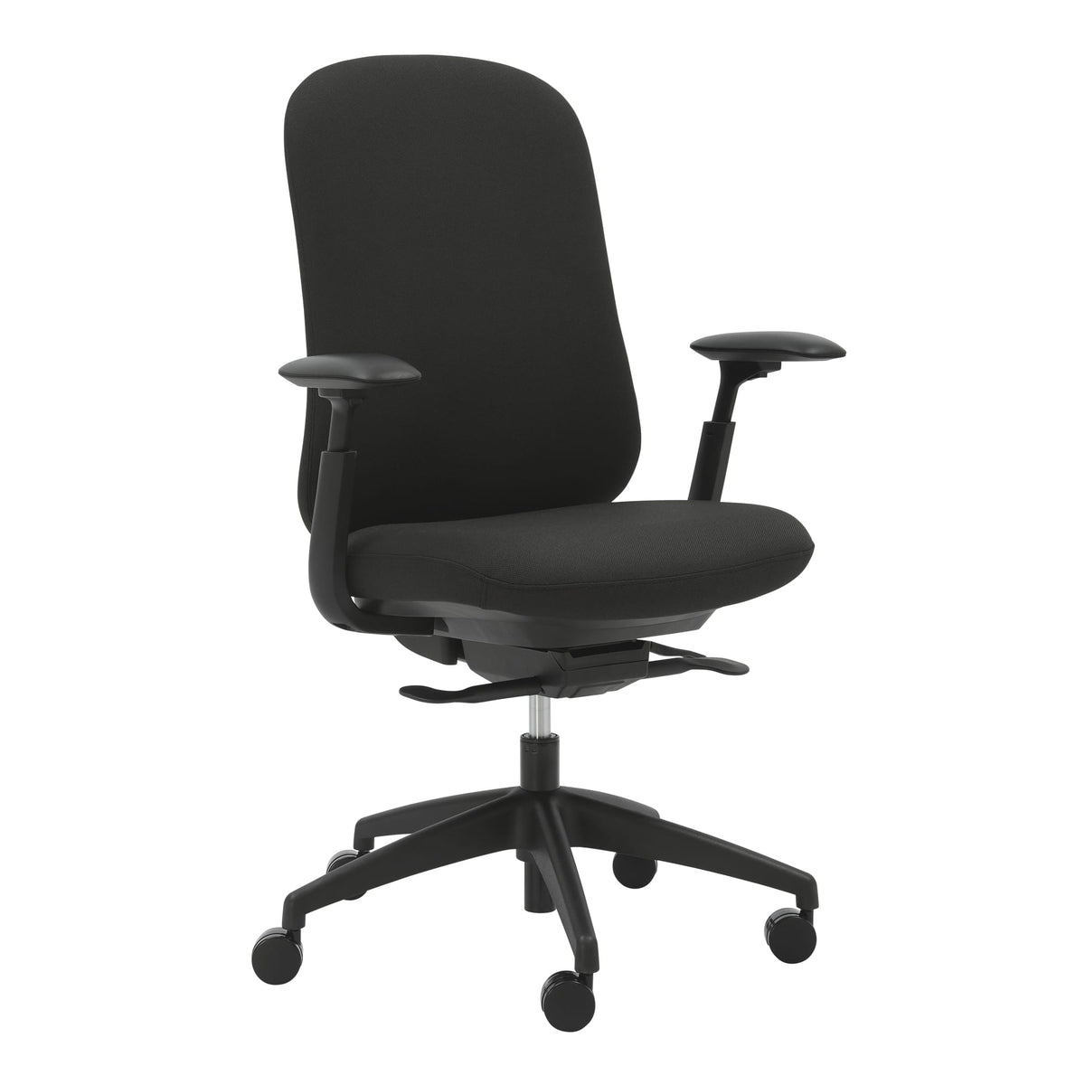 Buro Quantum Chair Upholstered Back with Arms Black