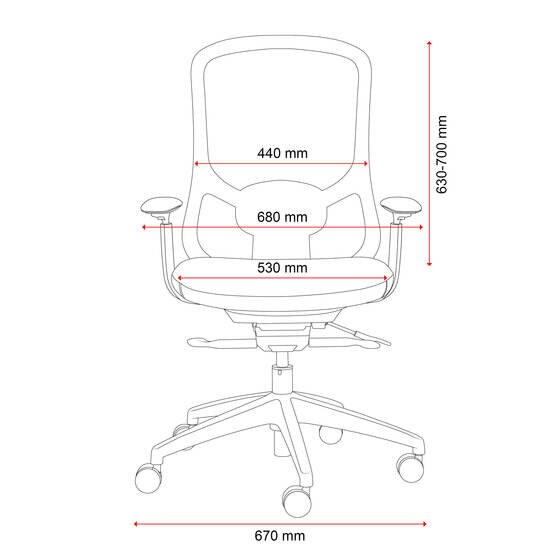 Buro Quantum Chair Mesh Back with Arms Black
