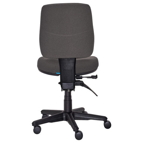 Buro Roma 3 Lever Mid Back Chair with Seat Slide No Arms Charcoal SafeTex