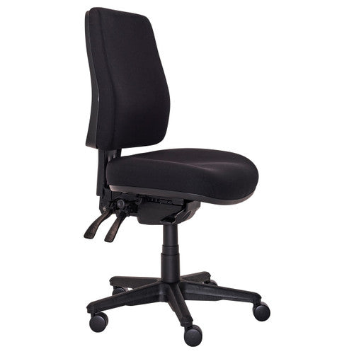 Buro Roma High Back Chair 3 Lever With Seat Slide Without Arms Black