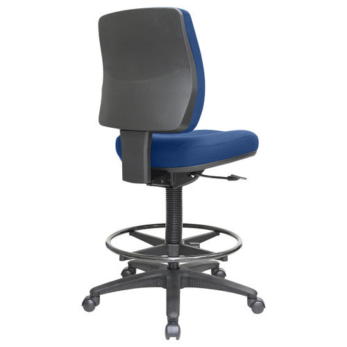 Buro Roma Mid Back Drafting Chair 1 Lever Navy