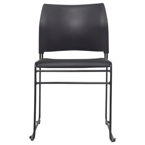 Buro Maxim Sled Base Chair Black Powdercoat Frame Without Arms