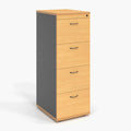 Rapidline Rapid Worker Filing Cabinet 4 Drawer 465 x 600 x 1300mm Beech / Ironstone
