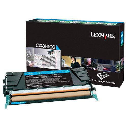 Lexmark C748H1CG High Yield Cyan Toner Cartridge 10000 Pages