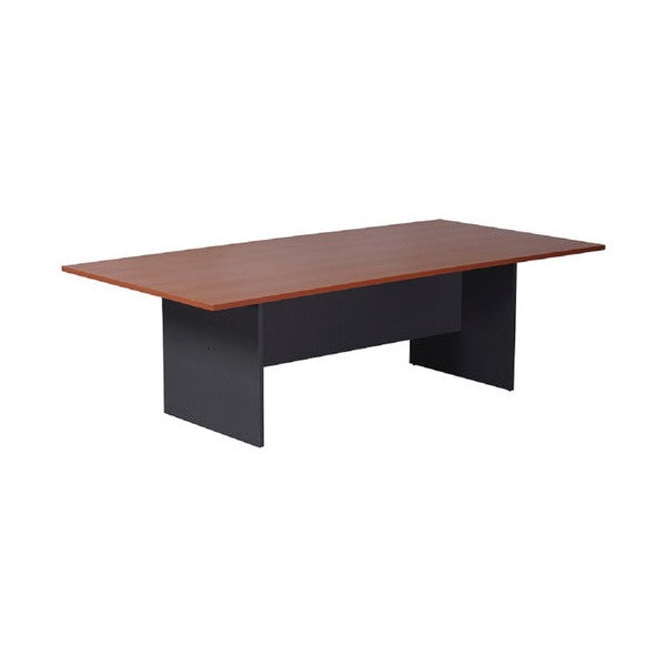 Rapidline Rapid Worker Rectangular Meeting and Boardroom Table 2400 x 1200mm Cherry / Ironstone