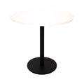 Rapidline Estilo Round Table Flat Disc Base 900mm Diameter Natural White / Black