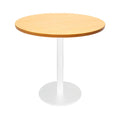 Rapidline Estilo Round Table Flat Disc Base 900mm Diameter Beech / White