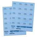 Cent Auction Tickets Coloured Pack of 500 Sheets