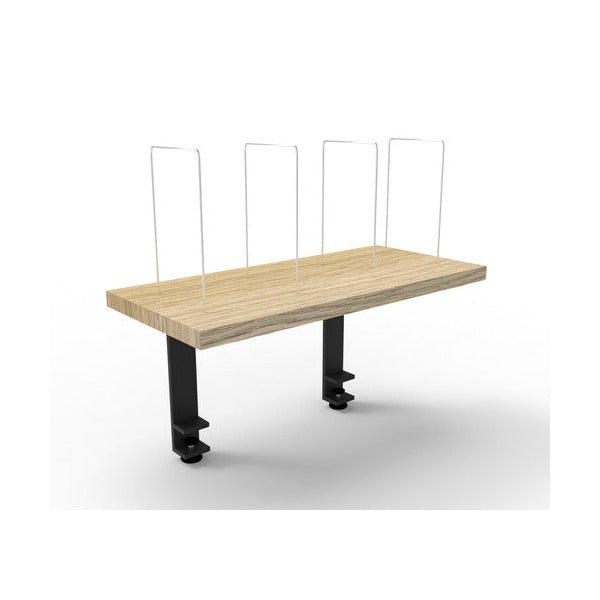 Rapidline Rapid Infinity Desk Mounted Shelf Clamp Fixing Natural Oak / Black Satin