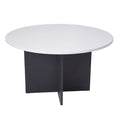 Rapidline Rapid Worker Round Meeting Table 900mm Diameter Natural White / Ironstone