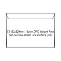 Candida C5 Envelopes 113gsm DPID Window Non-Secretive Lick and Stick 162x229mm Box of 500