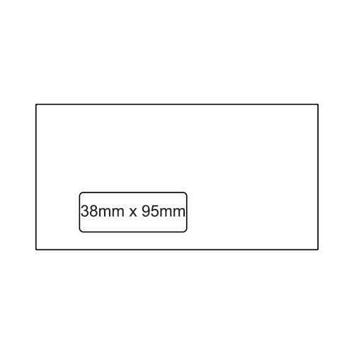 Candida DLX Envelopes DPID Window Secretive Banker Lick and Stick 120x235mm Box of 1000