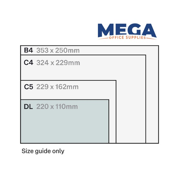 Candida DL Envelopes 100gsm Plain Face Non-Secretive Wallet Peel and Seal 110 x 220mm Box of 500