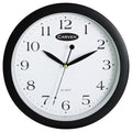 Carven Silent Sweep Round Clock 250mm Black Frame