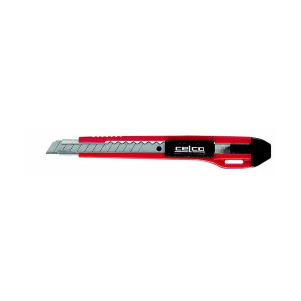 Celco Medium Weight Auto Lock Knife 9mm Red