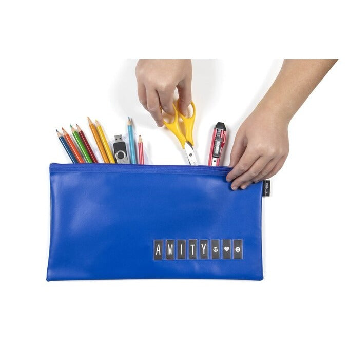 Celco Name Pencil Case Blue Medium 1 Zip 338 x 174mm Pack of 10