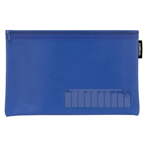 Celco Name Pencil Case Blue Medium 1 Zip 338 x 174mm Pack of 10