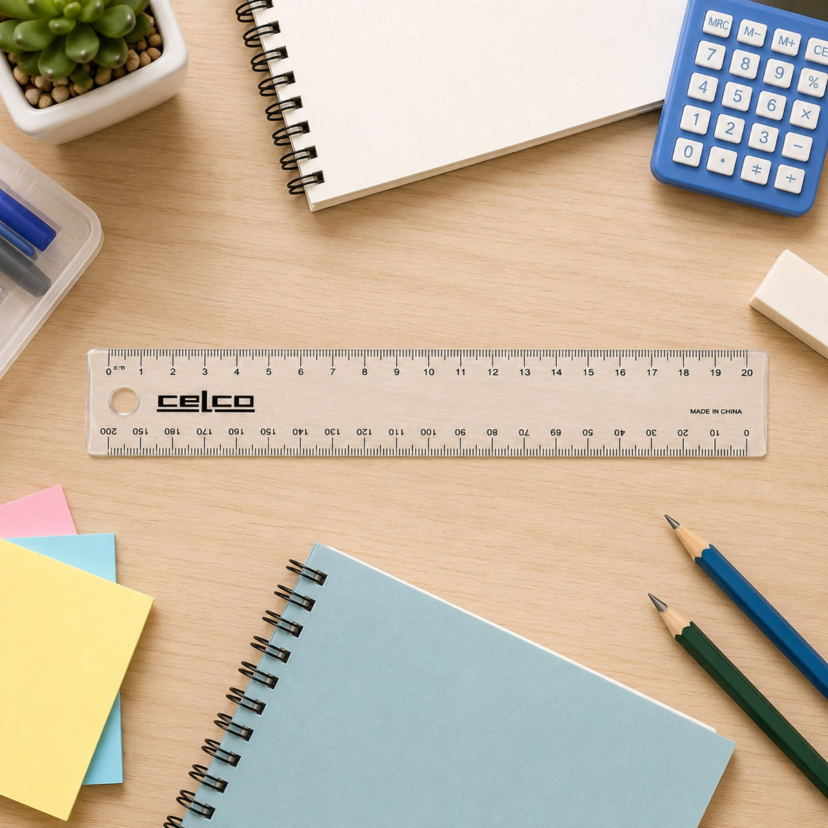 Celco 20cm Ruler Clear T111