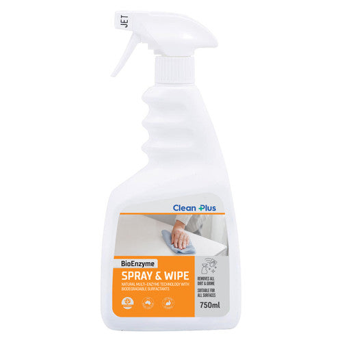 Clean Plus Bioenzyme Spray and Wipe 750ml Pack of 12