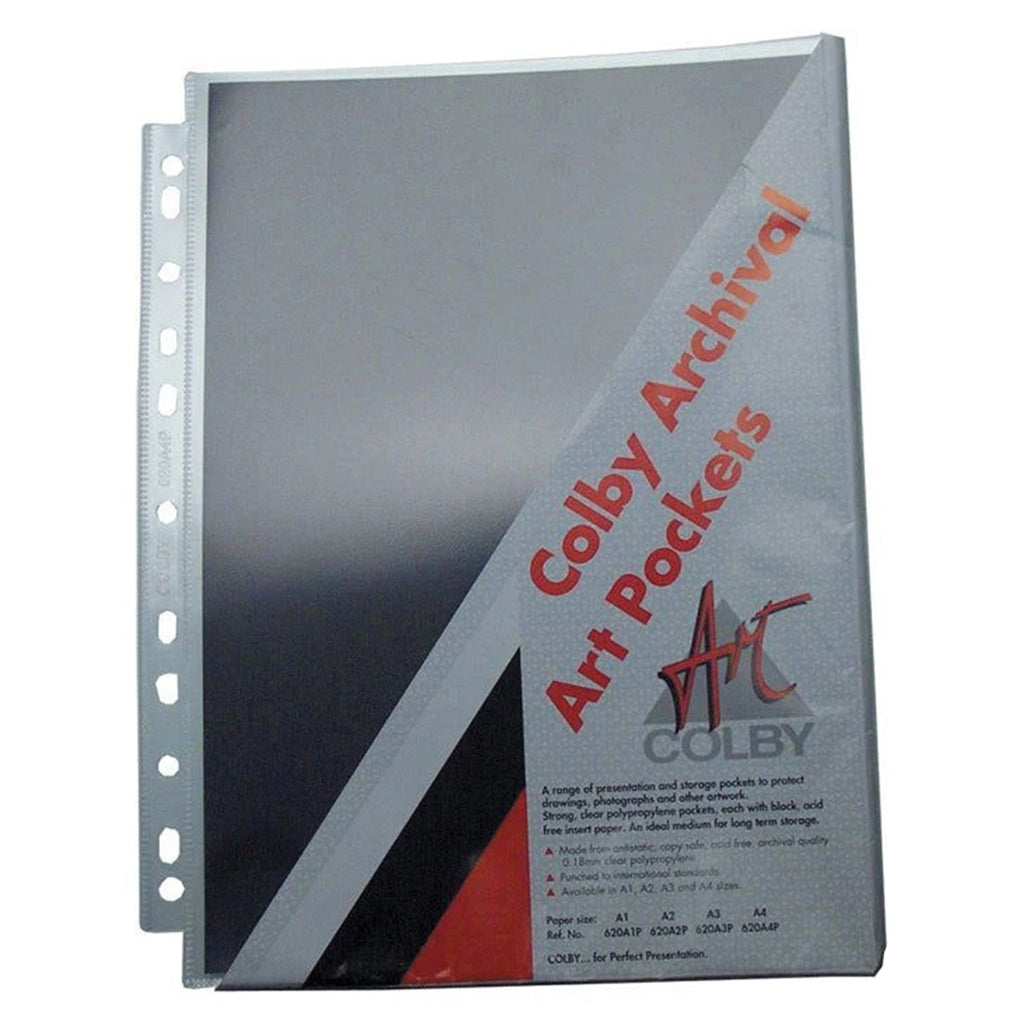 Colby Art A4 Polypropylene Portfolio Pocket Refill Clear