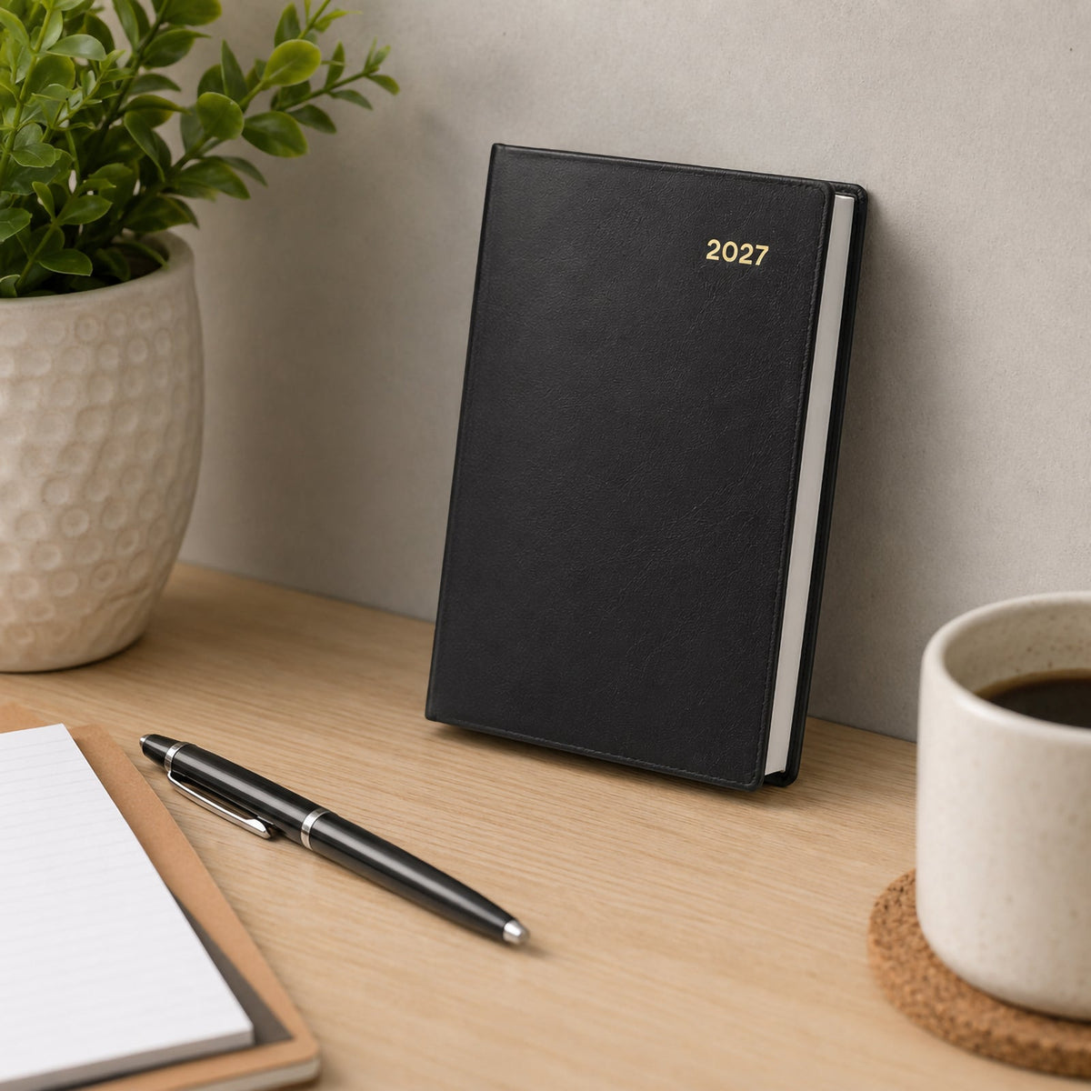 Collins Belmont Pocket Diary 2027 A7 2 Days to a Page Black