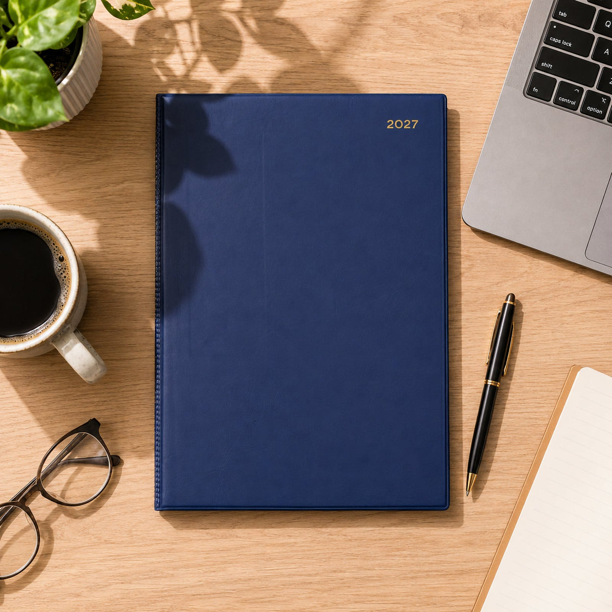 Collins Belmont Diary 2027 A4 2 Days to a Page Navy