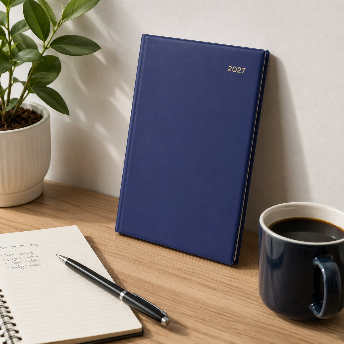 Collins Belmont Diary 2027 A5 2 Days to a Page Navy
