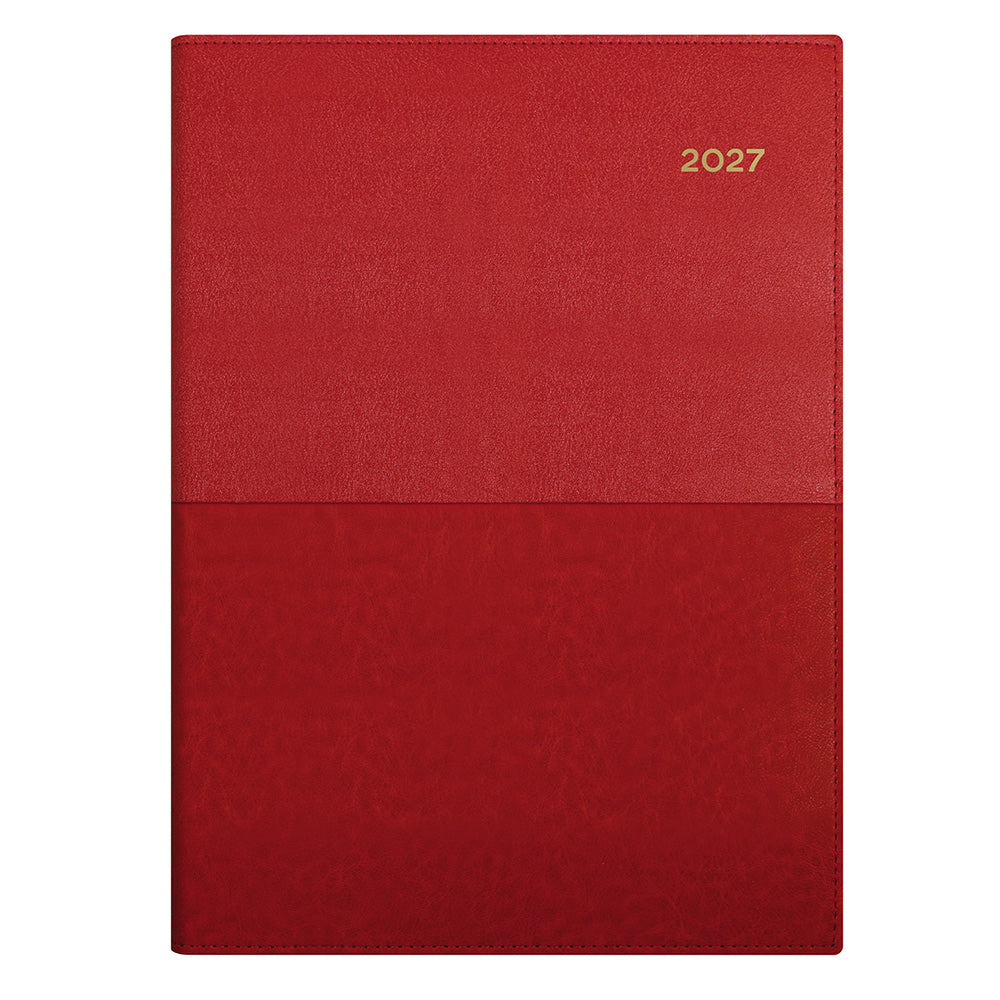Collins Vanessa Diary 2027 A4 Week to View Red