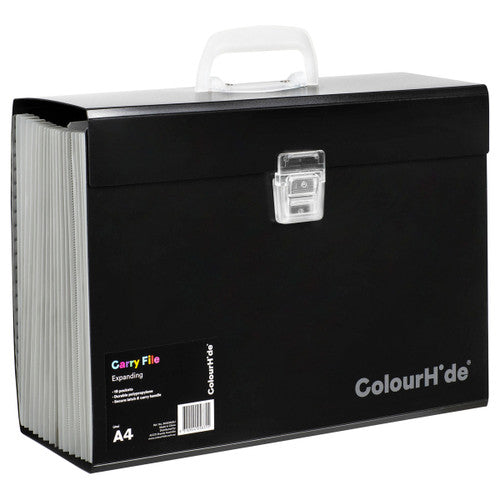 ColourHide Expanding Carry File Black