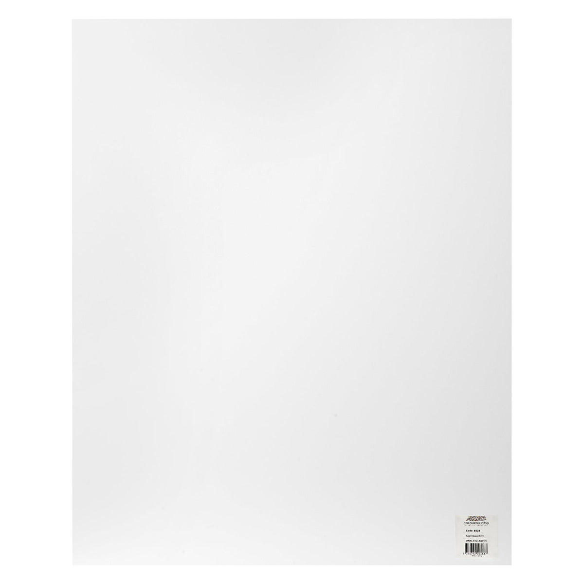 Colourful Days Foam Board 5mm Project Size 510 x 640mm White Pack 5