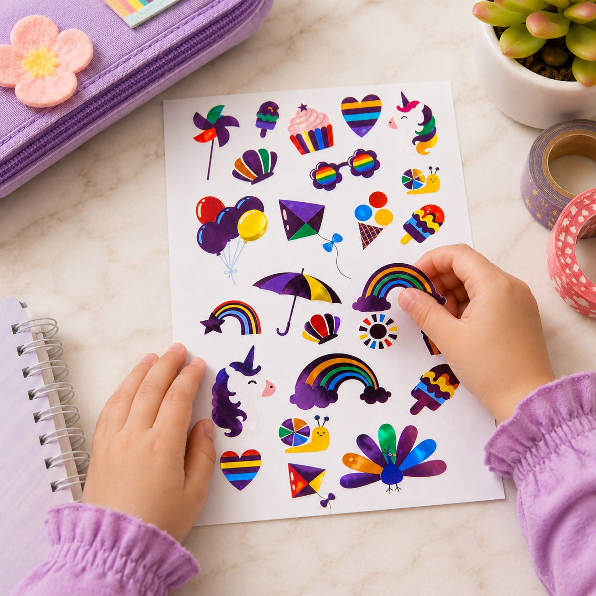 Colours of Joy Foil Sticker Set of 27