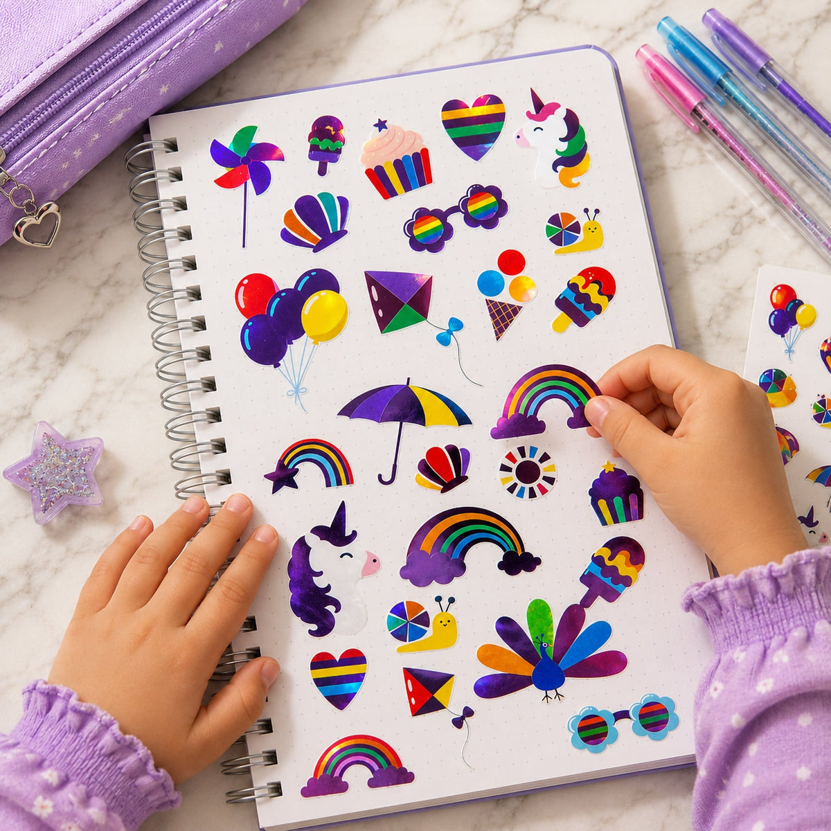 Colours of Joy Foil Sticker Set of 27