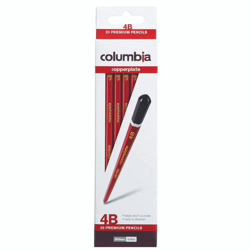 Columbia Copperplate Lead Pencils Hexagonal 4B Box of 20