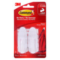 Command Designer Hooks Medium White 2 Pack (1.3kg)