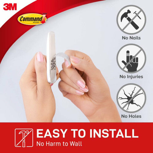 Command Multi-Pack Hooks Medium White 6 Pack 1.3kg