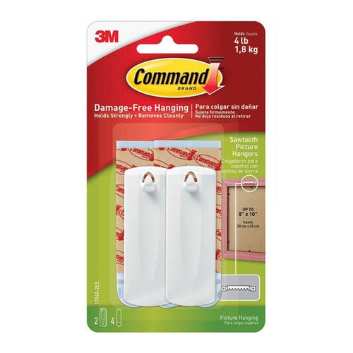 Command Sawtooth Picture Hanger Large White (1.8kg)