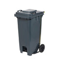 Compass Wheelie Bin with Pedal 120L Grey Pack of 3