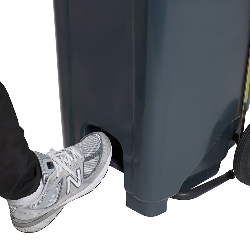Compass Wheelie Bin with Pedal 120L Grey Pack of 3