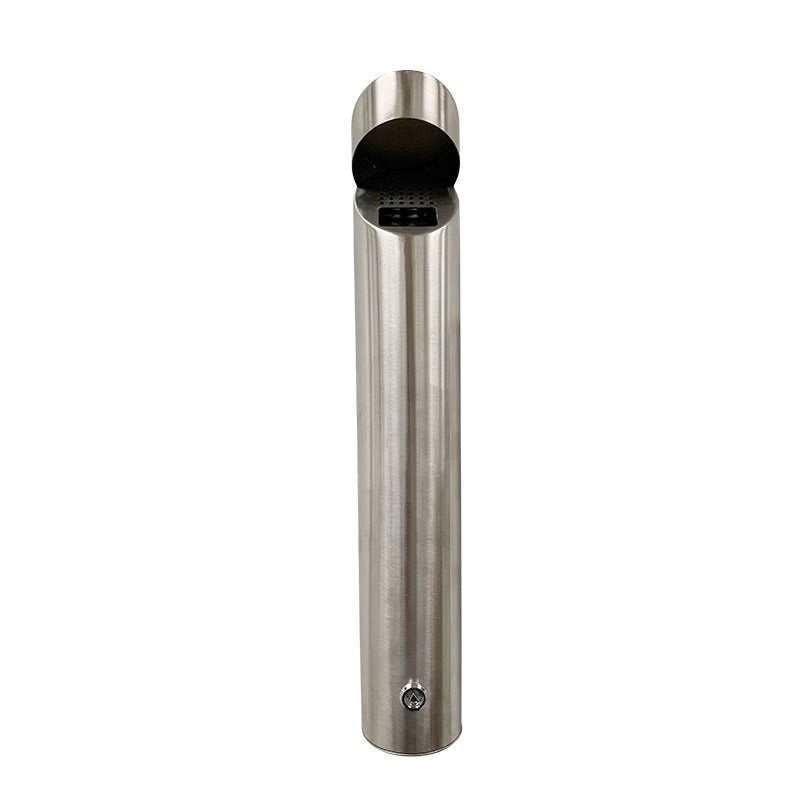 Compass Wall Mounted Cylindrical Ashtray Stainless Steel