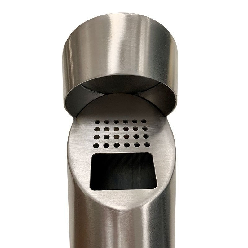 Compass Wall Mounted Cylindrical Ashtray Stainless Steel