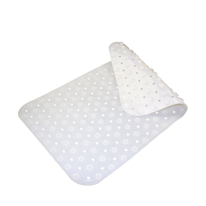 Compass Frosted Silicone Bath Mat Deluxe White Pack of 18