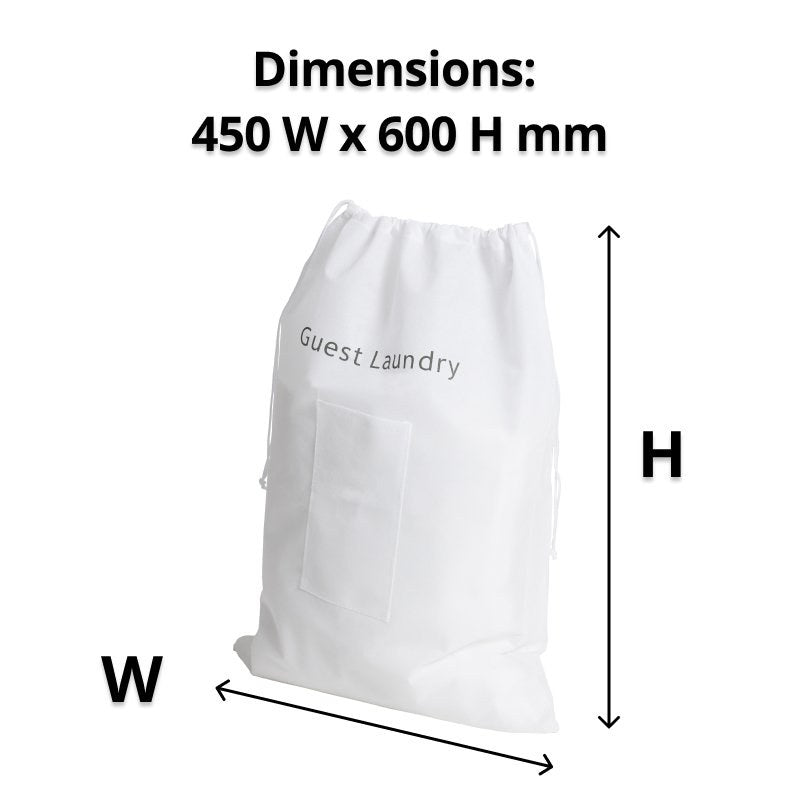Compass Guest Laundry Bag Non Woven White Pack of 50