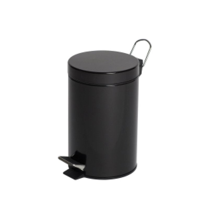 Compass Pedal Bin Powder Coated Black 3L