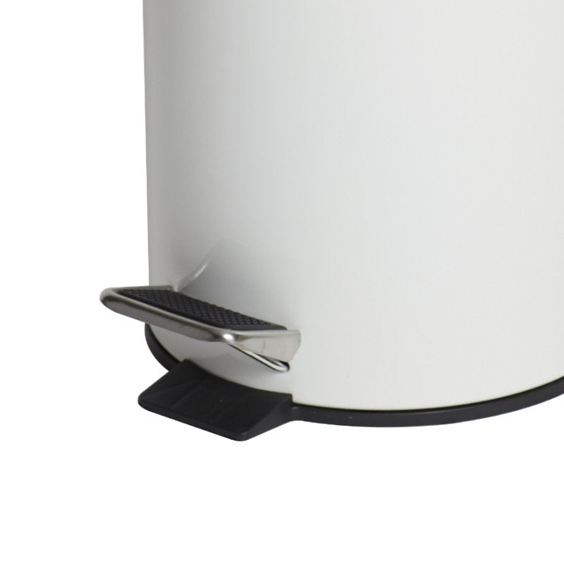 Compass Pedal Bin Powder Coated White 3L