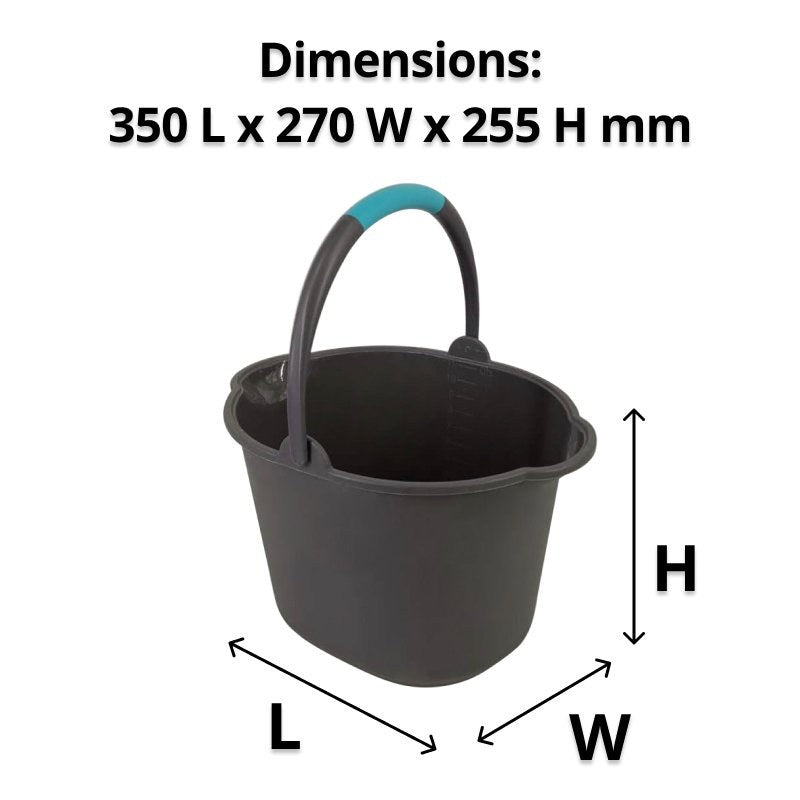Compass Plastic Bucket 11L Grey