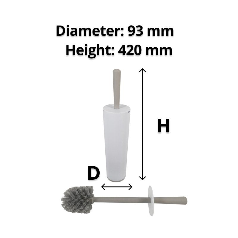 Compass Toilet Brush Plastic White and Grey