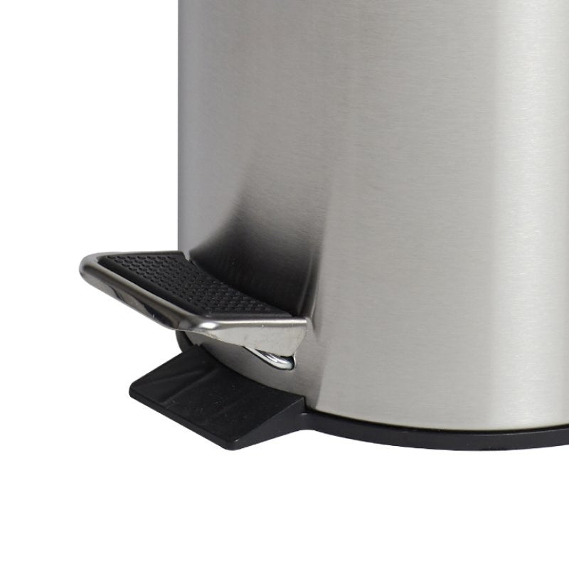 Compass Round Stainless Steel Pedal Bin 5L