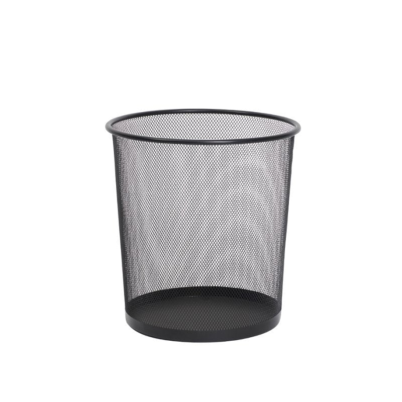 Compass Round Wire Mesh Bin Black 11L