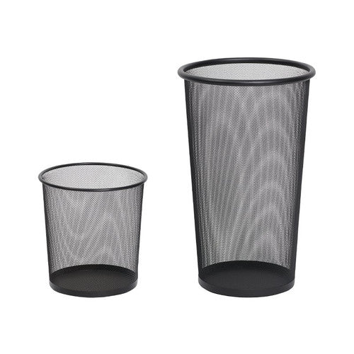 Compass Round Wire Mesh Bin Black 11L