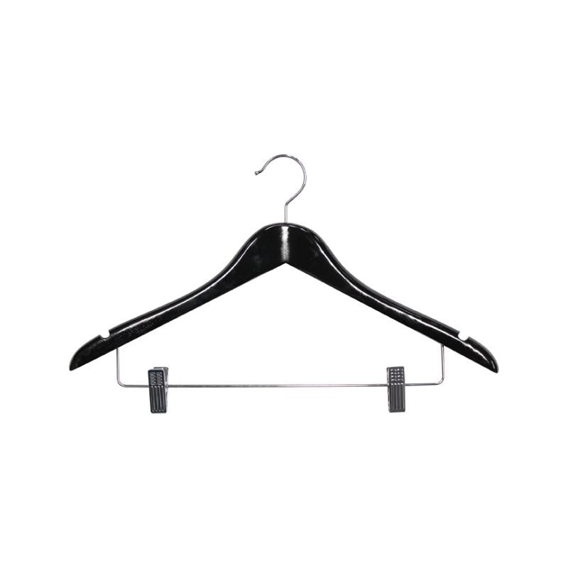 Compass Standard Hook Hanger with Clips Black 12mm Pack of 100